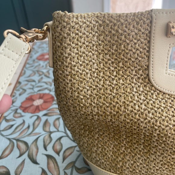 UNICORN Spartina 449 Daufuskie Island bamboo woven rattan handbag & wallet set. - Picture 2 of 6